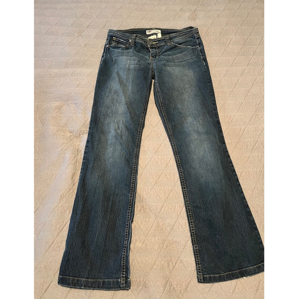 YMI Bootcut Jeans Womens Size 9 Blue Pre-owned Dark Wash Low Rise City of Angels